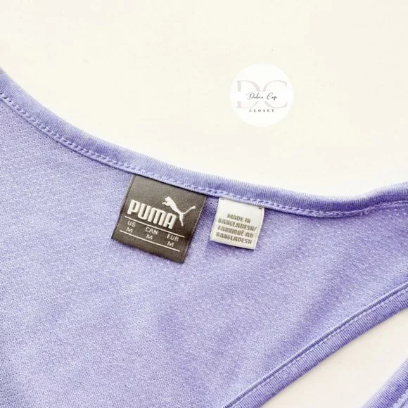 Puma Womens Mesh Logo Tank Top Size Medium - Picture 6 of 7